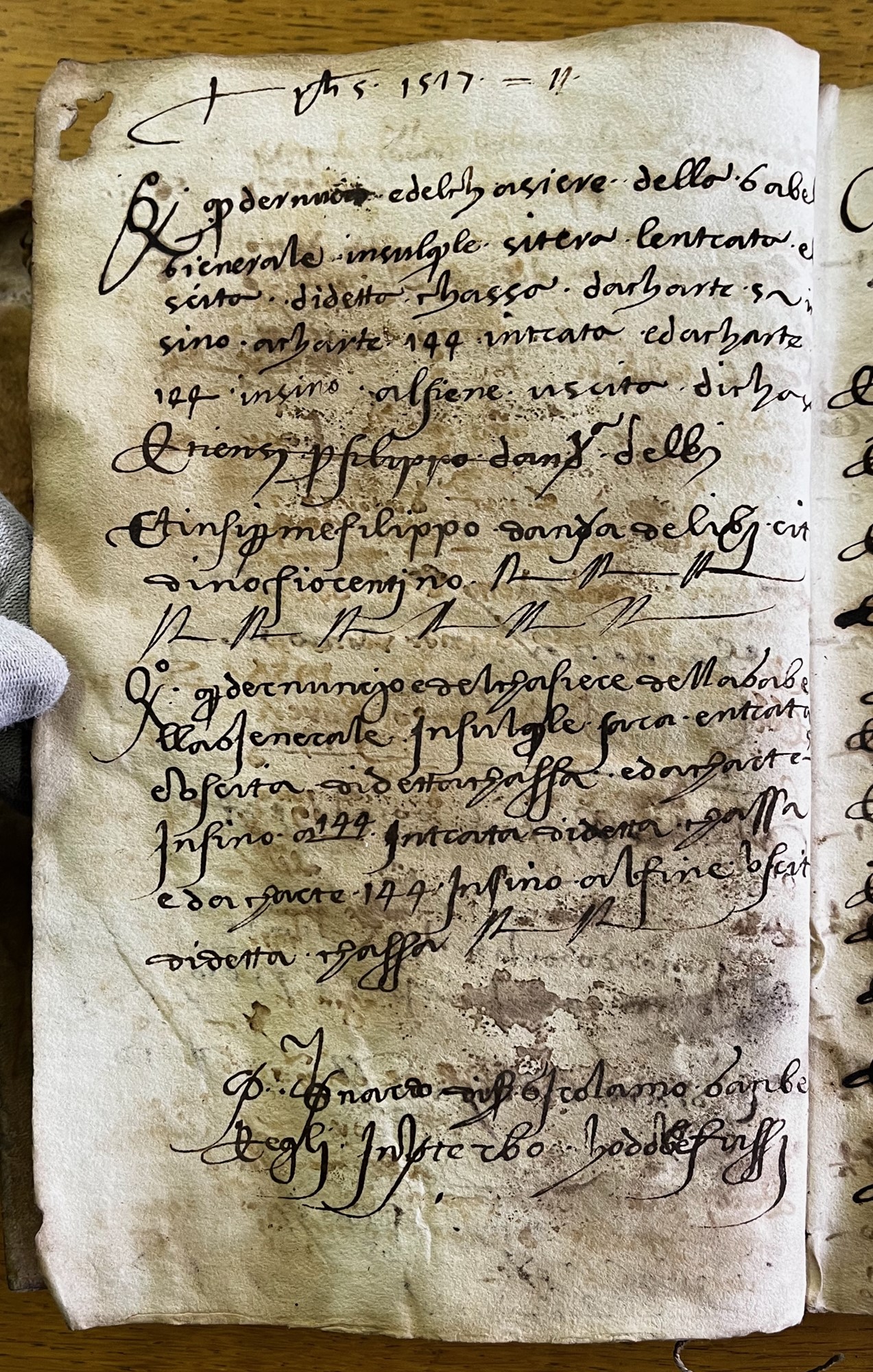 Filippo di Andrea Libri denari spesi e ricevuti